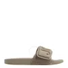 Jimmy Choo Fitz Adjustable Strap Slides In Beige