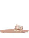 Jimmy Choo Fitz Pearl-embellished Slides In Pink