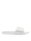 Jimmy Choo Fitz Pearl-embellished Slide Sandals In Blanco