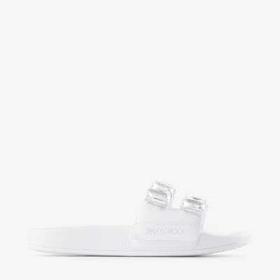 Jimmy Choo Fitz Crystal In V White