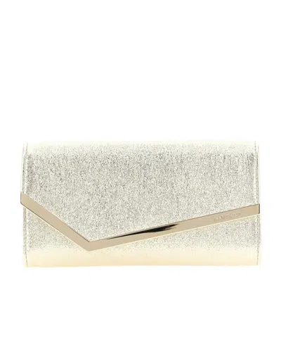Jimmy Choo Flap Clutch In Gold