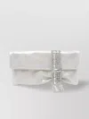 Jimmy Choo Flap Fold Rhinestone Metallic Clutch Bag