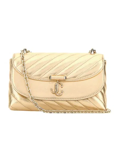 Jimmy Choo Flap Shoulder Bag In Brown