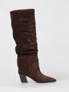 Jimmy Choo Hart Stitch 60 Suede Knee-high Boots In Brown