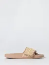 Jimmy Choo Flat Sandal  Woman Color Pink In Gold