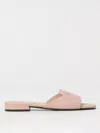 Jimmy Choo Women's Dina Flat Leather Sandals In Baby Pink