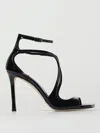 Jimmy Choo Womens Black Azia 110 Strappy Patent Leather Sandals In Schwarz