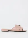 Jimmy Choo Nako Leather Slides In Pink