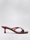 Jimmy Choo Square-headed High-heeled Sandals In Red