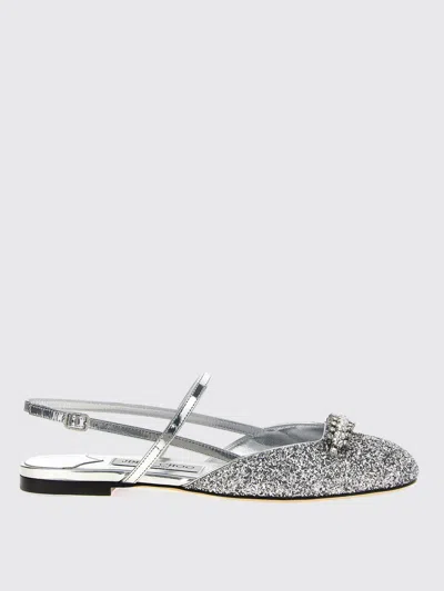 JIMMY CHOO BALLET FLATS JIMMY CHOO WOMAN COLOR SILVER,H25878061