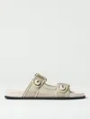 Jimmy Choo Fayence Metallic Pearly-button Slide Sandals In White
