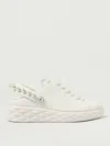 Jimmy Choo Pearl Platform Round Slingback Sneakers In White