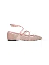 Jimmy Choo Astoria Satin And Mesh Ballet Flats In Yellow