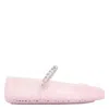 Jimmy Choo Jelly Embellished Pu Mary Jane Flats In Pink
