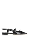 Jimmy Choo 'didi Flat' Black Ballerinas With Shiny Finish