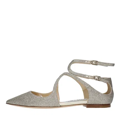 Jimmy Choo Flat Shoes Grey In Grigio Neri E Grigi