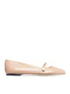 JIMMY CHOO FLAT SHOES IN NAPPA AND PATENT LEATHER