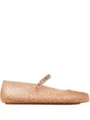 Jimmy Choo Crystal-embellished Cut-out Ballet Flats With Glitter Finish In Multi