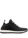 Jimmy Choo Veles Crochet Knit Low-top Sneakers In Black