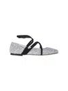 Jimmy Choo 'astoria' Glitter Ballet Flats In Silver