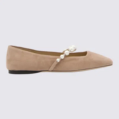 Jimmy Choo Flats In Ballet Pink/white