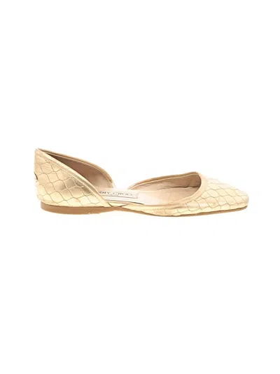 Pre-owned Jimmy Choo Flats In Gold