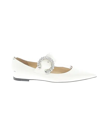 Pre-owned Jimmy Choo Flats In Ivory