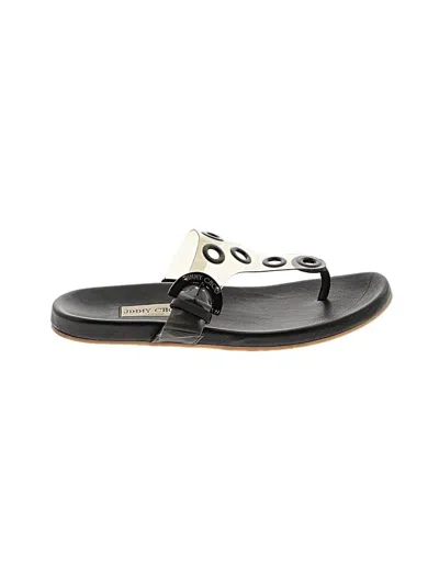 Pre-owned Jimmy Choo Flip Flops In Ivory