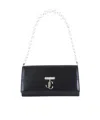 Jimmy Choo Varenne Embellished Leather Wallet Bag In Black
