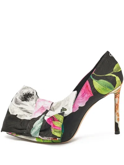 Pre-owned Jimmy Choo Floral Bow Pumps
