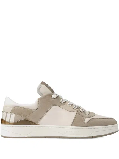 JIMMY CHOO FLORENT SUEDE-PANELLED SNEAKERS