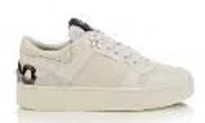 Jimmy Choo Florent/f Calf Canvas Low-top Sneakers In White