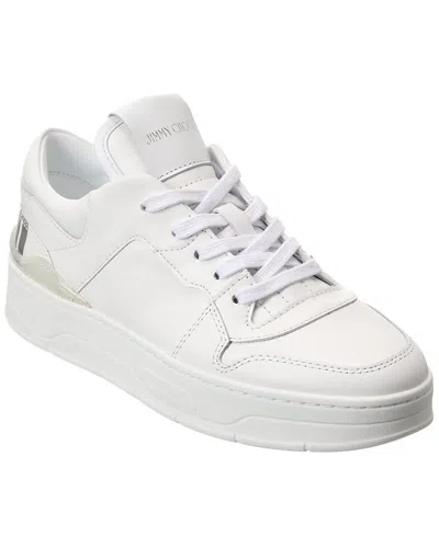 Jimmy Choo Florent/f Leather Sneaker In White