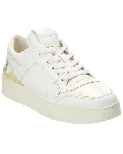 Jimmy Choo Florent/f Leather Sneaker In White