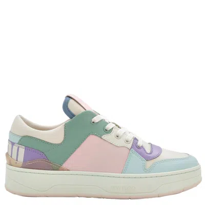Jimmy Choo Florent/f Mix Leather Sneakers In Multi
