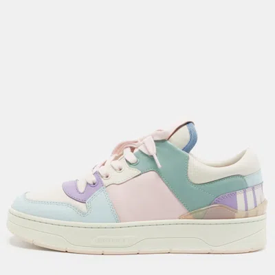 Pre-owned Jimmy Choo Florent/f Size 39 Multicolor Leather Lace Up Sneakers