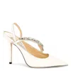 Jimmy Choo Flos 100 Leather Pumps In White