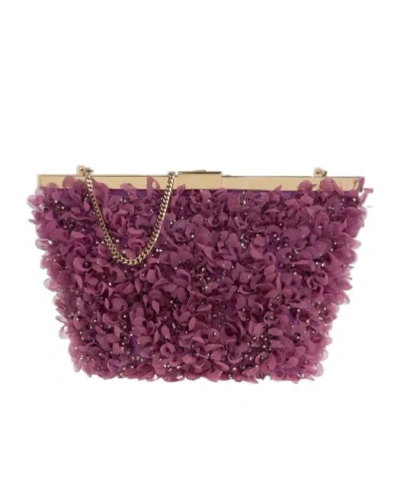 Jimmy Choo Ganache Chain-strap Clutch Bag In Purple