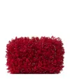Jimmy Choo Flower-embellished Cloud Clutch Bag In Red