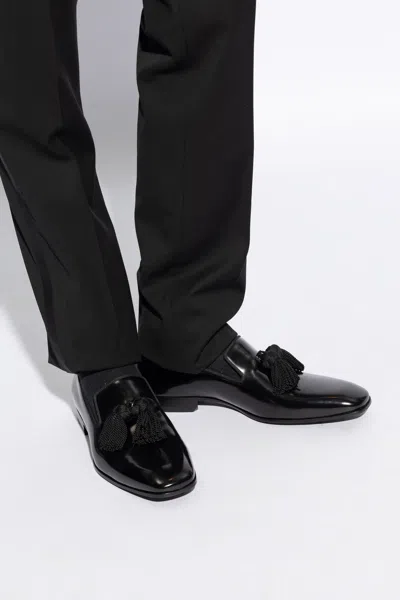 Jimmy Choo ‘foxley' Leather Moccasins In Black