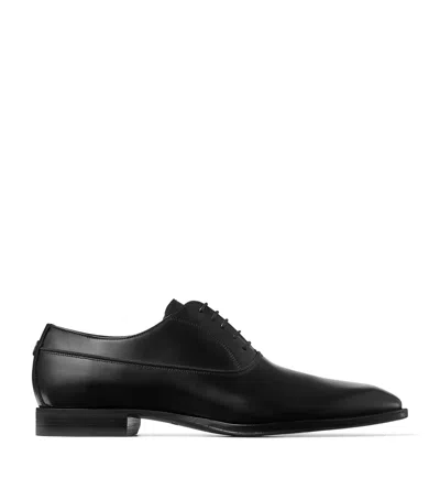 Jimmy Choo Foxley Leather Oxford Shoes In Black