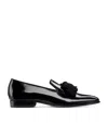 Jimmy Choo Foxley Patent Leather Loafers In Black
