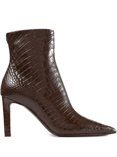 Jimmy Choo 85mm Frankie Ankle Boots In Brown