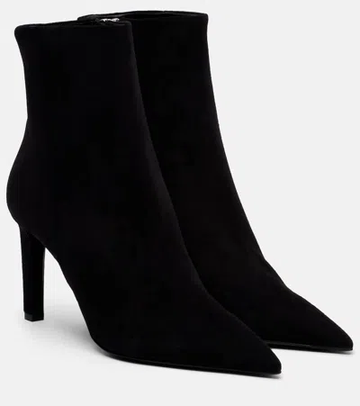 Jimmy Choo Frankie 85 Suede Ankle Boots In Black