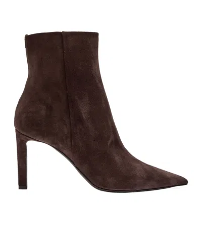 Jimmy Choo Frankie 85 Suede Ankle Boots In Brown