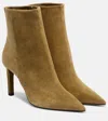 Jimmy Choo Frankie 85 Suede Ankle Boots In Brown