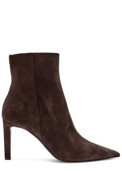 Jimmy Choo Frankie 85 Suede Ankle Boots In Brown