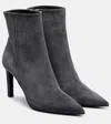 Jimmy Choo Frankie 85 Suede Ankle Boots In Gray