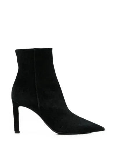 Jimmy Choo Frankie Ab Pointed-toe Ankle Boots In Black