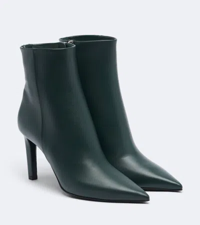 Jimmy Choo Frankie Leather Ankle Boots In Green